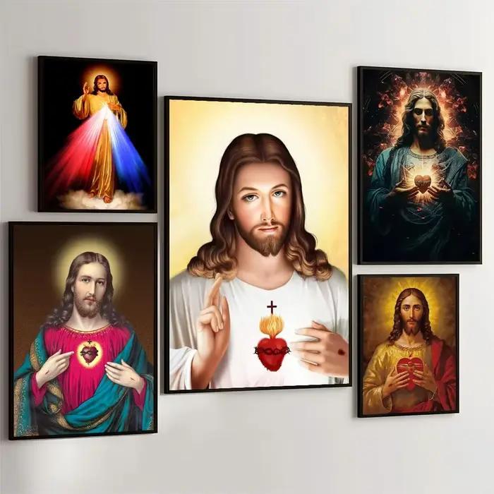 Affiches autocollantes de film sur toile du Sacré-Cœur de Jésus