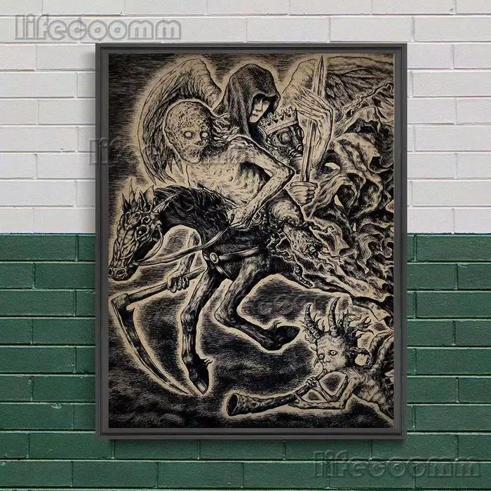 Toile d'art mural Vintage de rêves de cimetaire