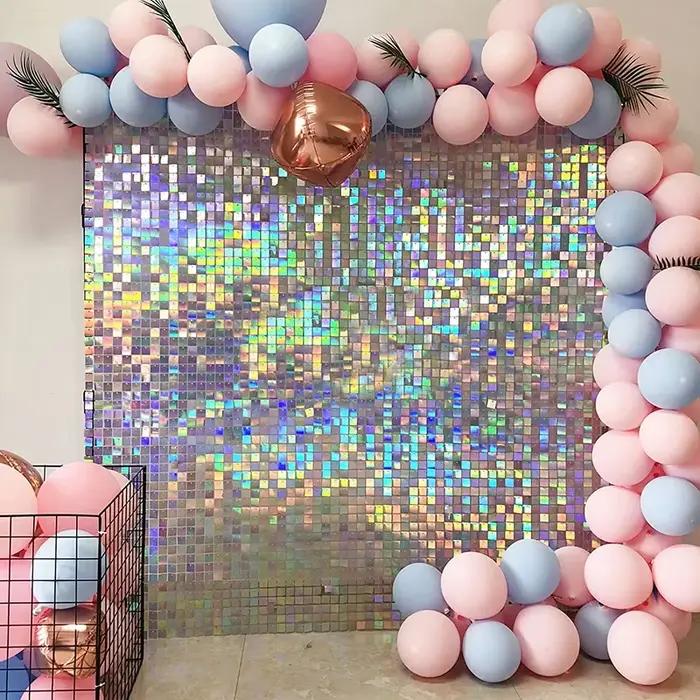 Panneau mural à paillettes scintillantes carrées 30x30cm