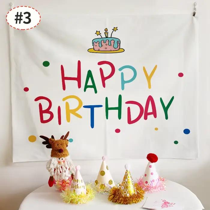 Tapisserie murale mignonne pour anniversaire