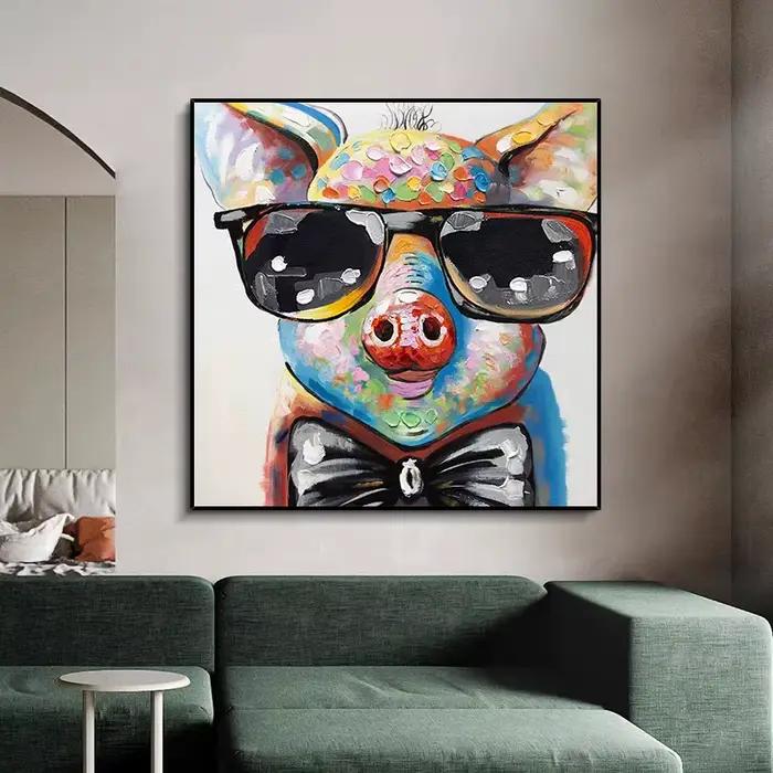 Peinture à l'huile sur toile peinte à la main