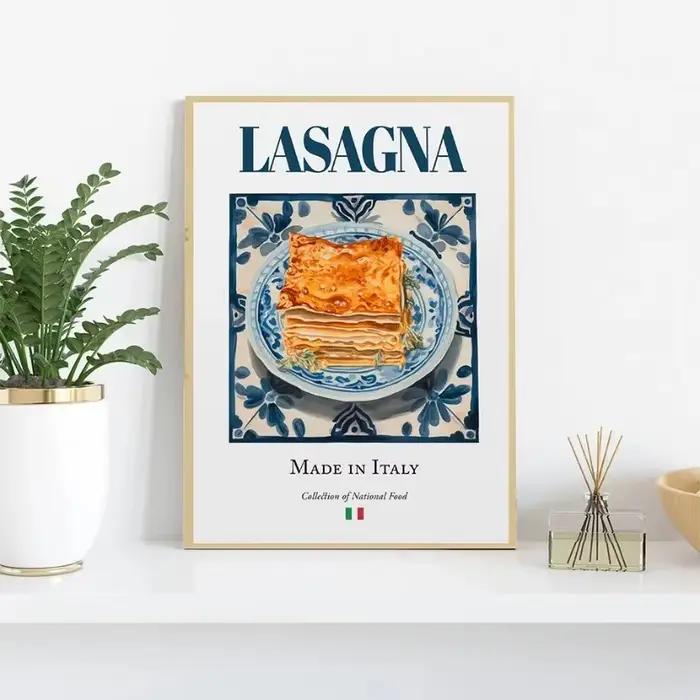 Affiche classique de nourriture italienne