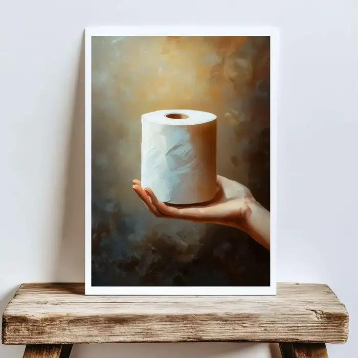 Impressions sur toile Michelangelo Toilet Paper