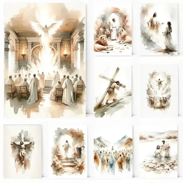 Affiches sur toile de croquis de jésus
