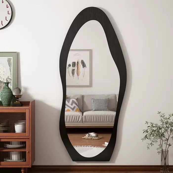 Présentoir Rectangle miroir Luxe ensemble cadre Salon miroir créatif nordique Espelho Grande Para Quarto meubles de maison accessoires