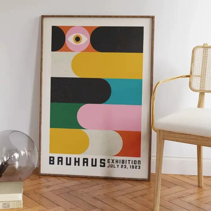Affiche Bauhaus moderne du milieu du siècle