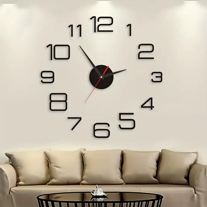 Grande Horloge murale au Design moderne 3D