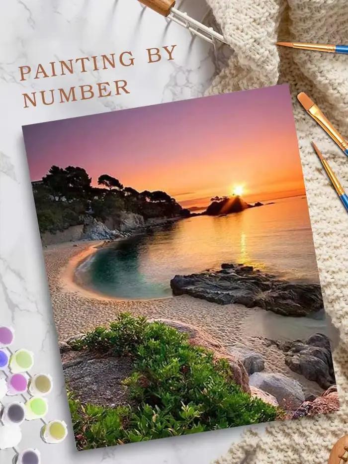 Peinture par numéros sur toile avec cadre