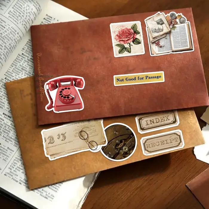 Livres autocollants bibelots Vintage