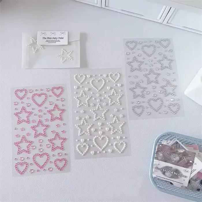 Autocollants en cristal acrylique en forme d'étoile 3D