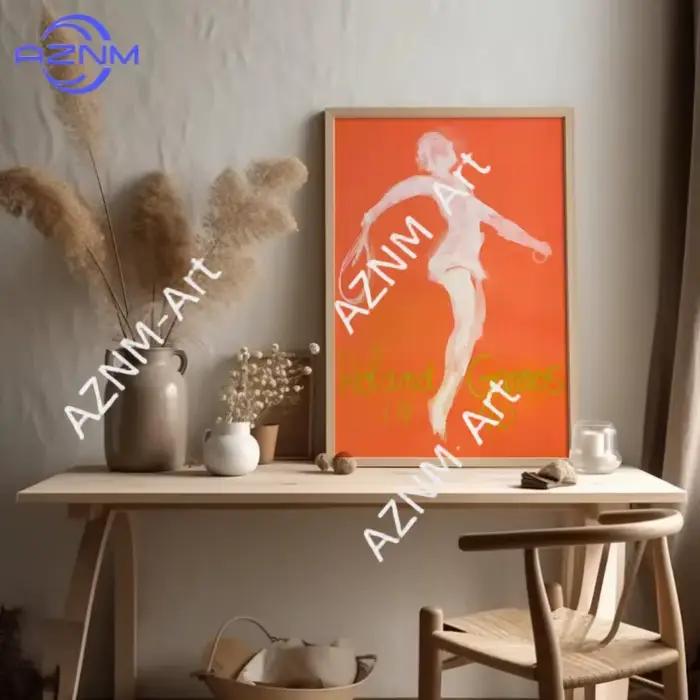 Affiche de jeu de tennis contemporaine