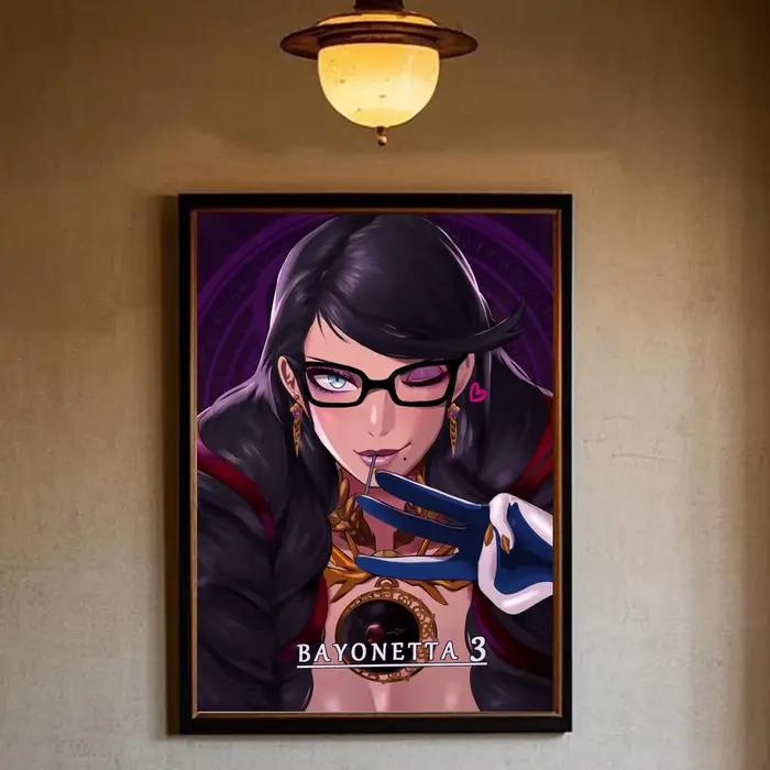 Jeu bayonetta 3 classique Vintage affiche HD art collant mur étanche maison salon chambre bar décoration esthétique