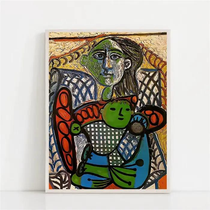 Peinture sur toile d'art abstrait sans titre de 1939 par Picasso
