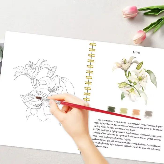 Cahier d'exercices d'aquarelle adapté aux débutants