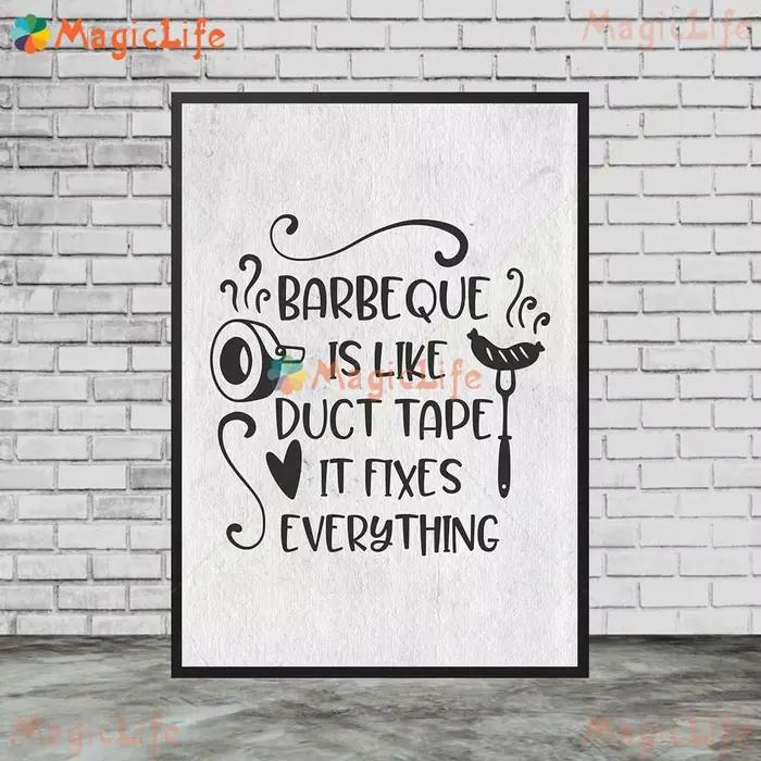 Affiches de cuisine amusantes avec citations de barbecue