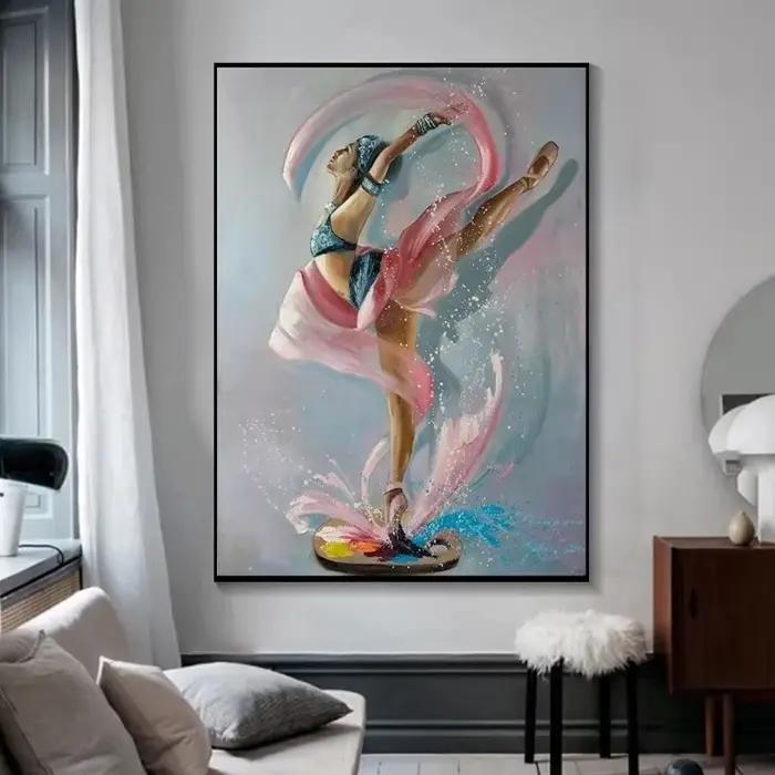 Peinture sur toile de séparés euse de ballet de mode pour la décoration de la maison
