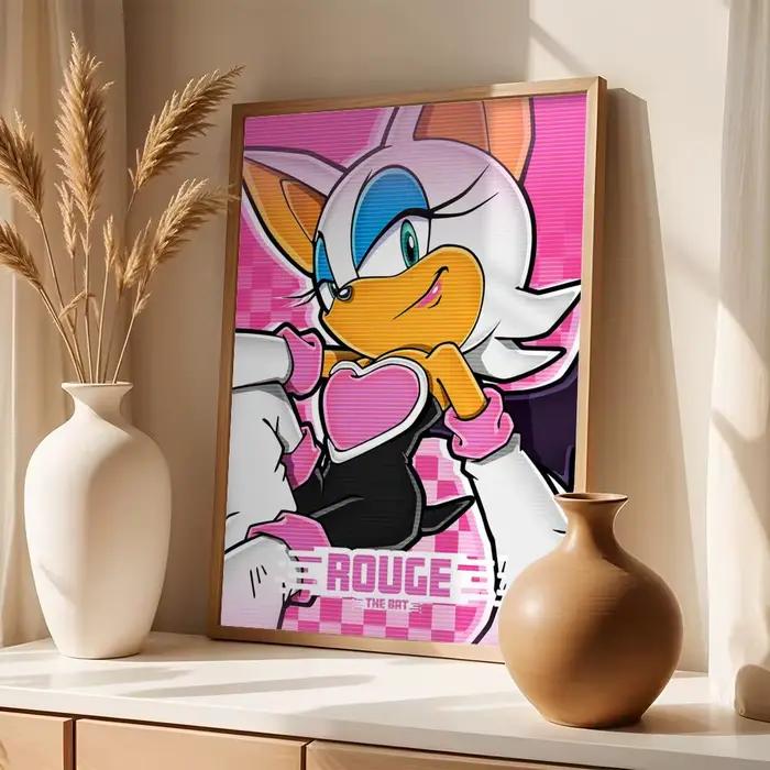 Autocollants d'affiche S-Sonic the Hedgehog, peinture HD, art auto-adhésif pour chambre à coucher, salon, décoration de la maison, autocollants muraux modernes, cadeau