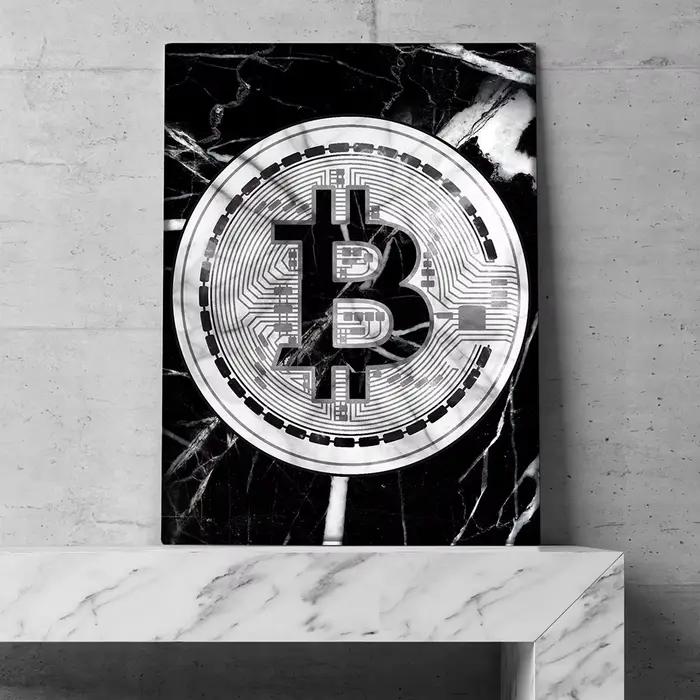 Décoration de la maison peinture rendre l'argent pas des amis mur Art marbre Bitcoin HD impression moderne affiche toile Cuadros photo pour cadeau