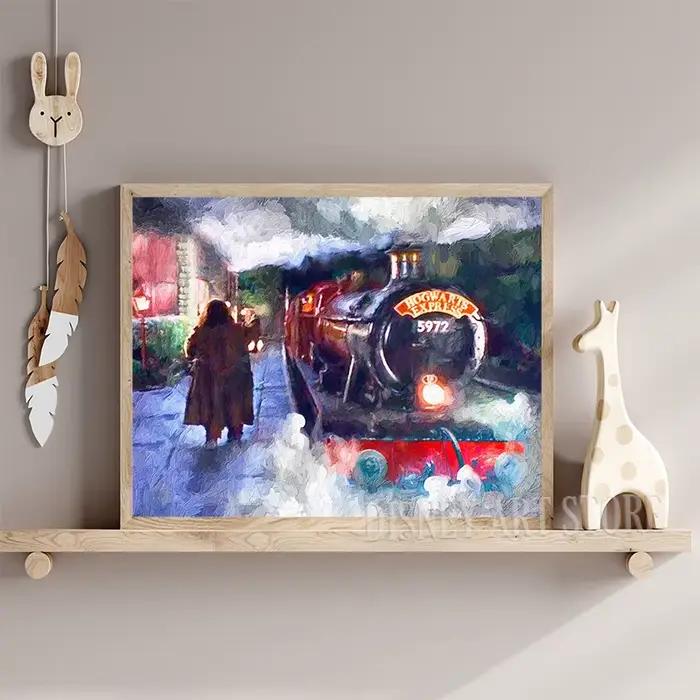 Harry Potter film Art imprime affiches classiques château Express Art tri chapeau toile peinture enfants chambre décoration murale cadeau pour les garçons