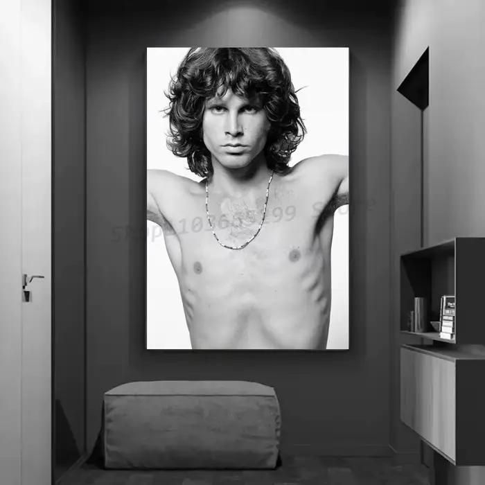Affiche auto-adhésive The Doors Jim Morrison, 1 pièce, autocollant en papier imperméable, décoration murale pour café, Bar, salle