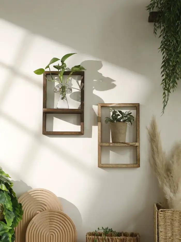 Étagère murale flottante en bois noir