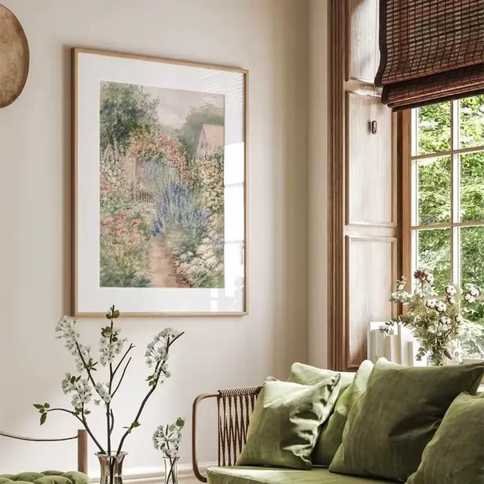 Toile de peinture à l'huile Vintage de paysage d'été