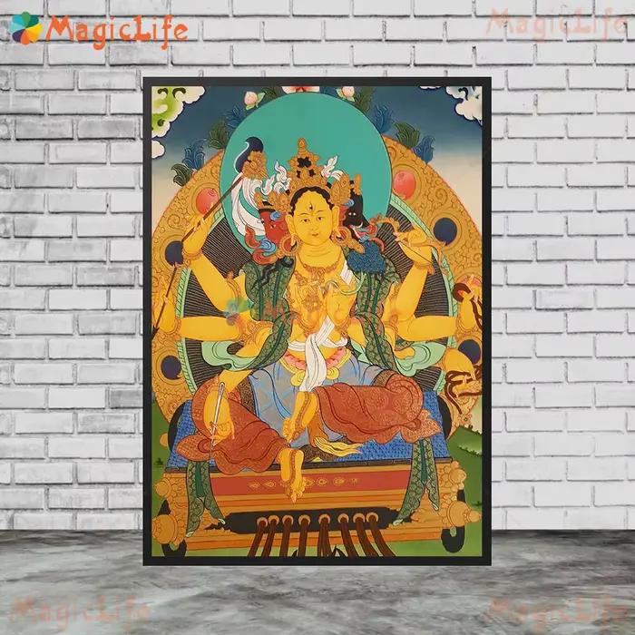 Bouddha Bodhisattva Thangka hindouisme bouddhisme Religion images murales pour salon affiche mur Art toile peinture sans cadre