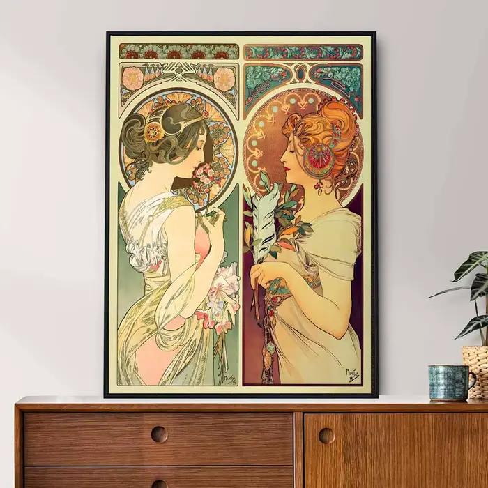 Affiche rétro d'art Nouveau