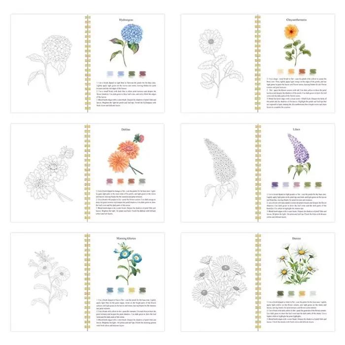 Cahier d'exercices d'aquarelle adapté aux débutants