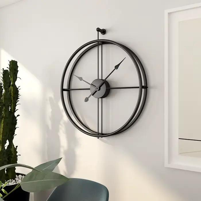 Grande horloge murale silencieuse de 55 cm, design moderne, pour la décoration de la maison, du bureau, style européen, horloge murale suspendue