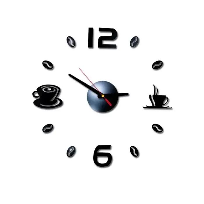 Horloge murale numérique autocollant Design moderne bricolage cuisine salon décor à la maison