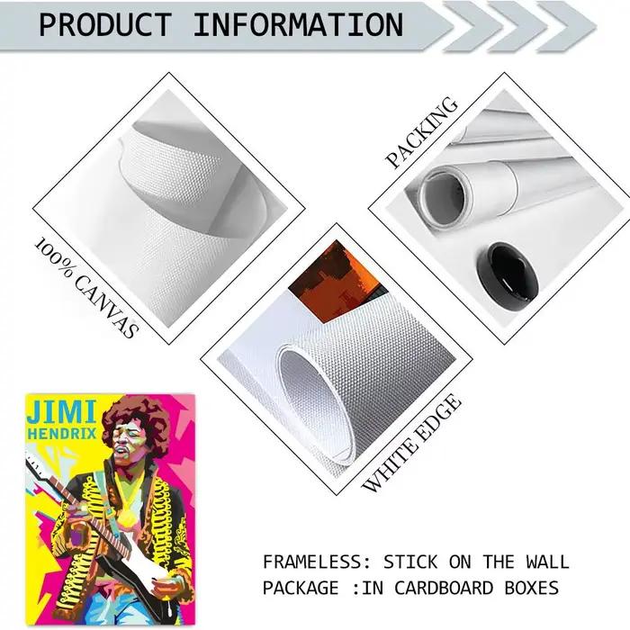 Guitariste j-jimi HendrixS peinture calligraphie HD toile affiche sans plis étanche tous les espaces décoration murale