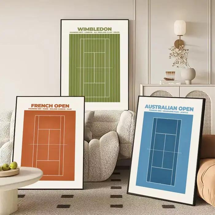 Peinture de tennis Grand Slam sans cadre