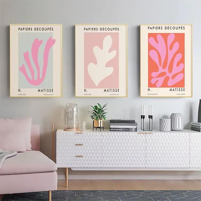 Henry Matisse – affiche d'exposition avec feuille colorée, toile d'art murale abstraite pour décoration de maison
