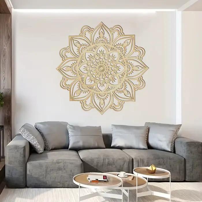 Décoration marocaine d'art mural en métal pour améliorer votre salon avec un design indien et mandala