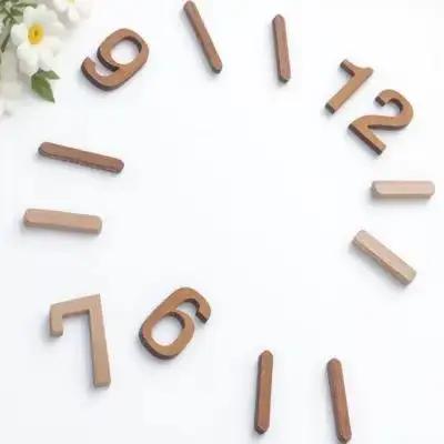 Kit de numéros d'horloge en bois