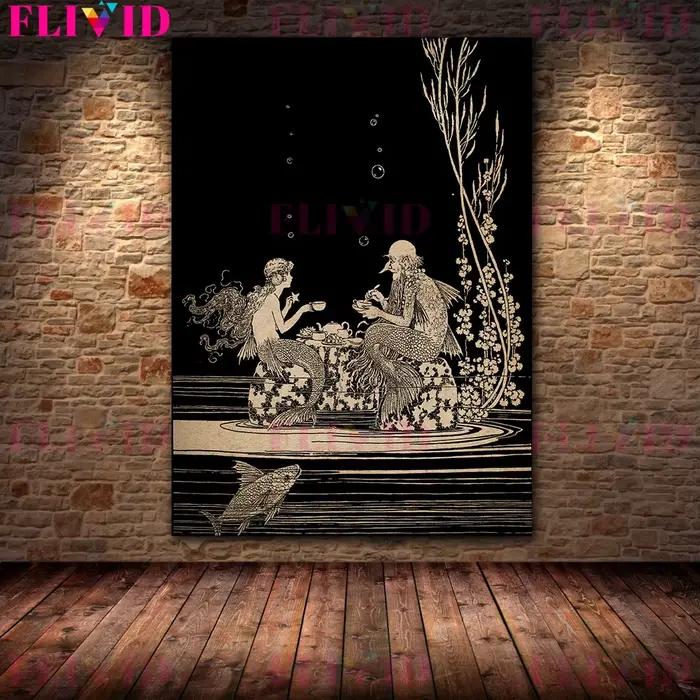 Peinture sur toile d'art mural vintage