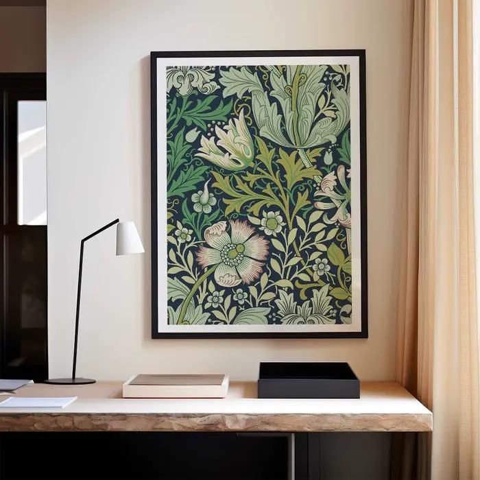 William Morris fleur animaux mur Art impression toile Vintage pays amoureux cadeau pour Dark Academia milieu du siècle botanique affiche