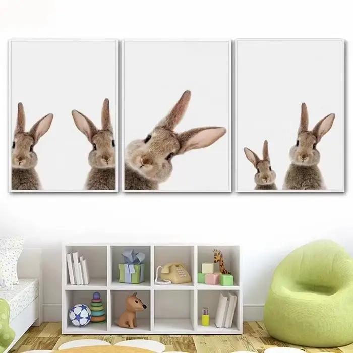 Affiche familiale personnalisée avec impression de lapin