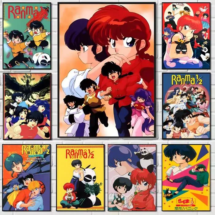 Affiche sur toile de calligraphie de peinture Anime Ranma 2 1