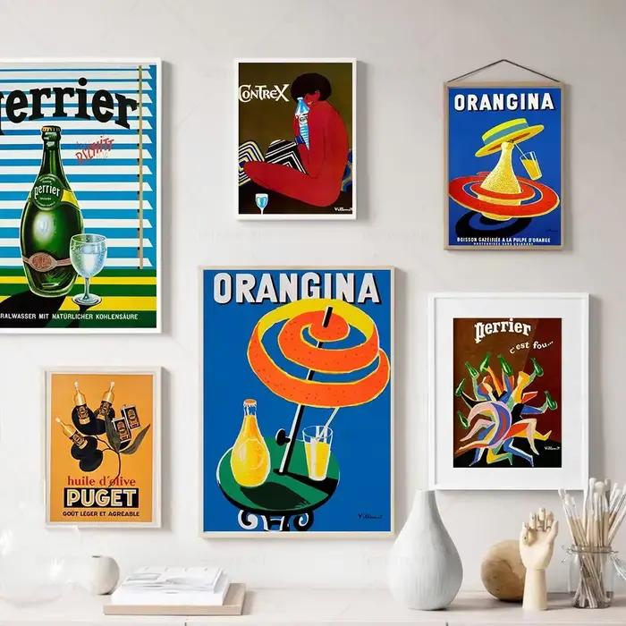 Affiches publicitaires Vintage de nourriture et de boisson, pâtes italiennes, peinture sur toile d'art mural, images imprimées de cuisine, décoration de salon et de maison