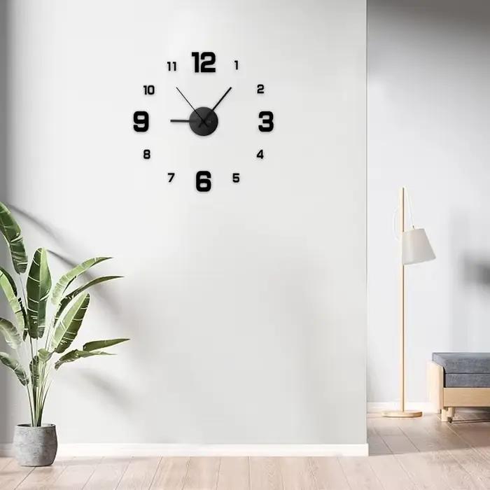 Horloge murale créative sans cadre