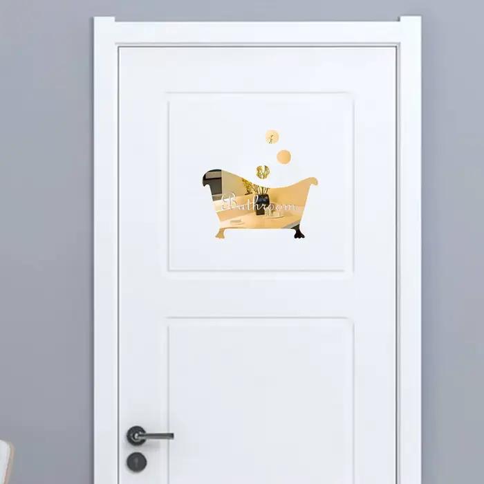 Perfec3D-Autocollants Muraux avec Signe d'Entrée de Toilette pour Homme et Femme