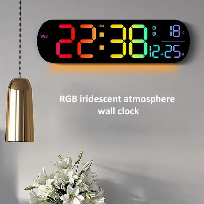 Horloge murale numérique lumineuse LED