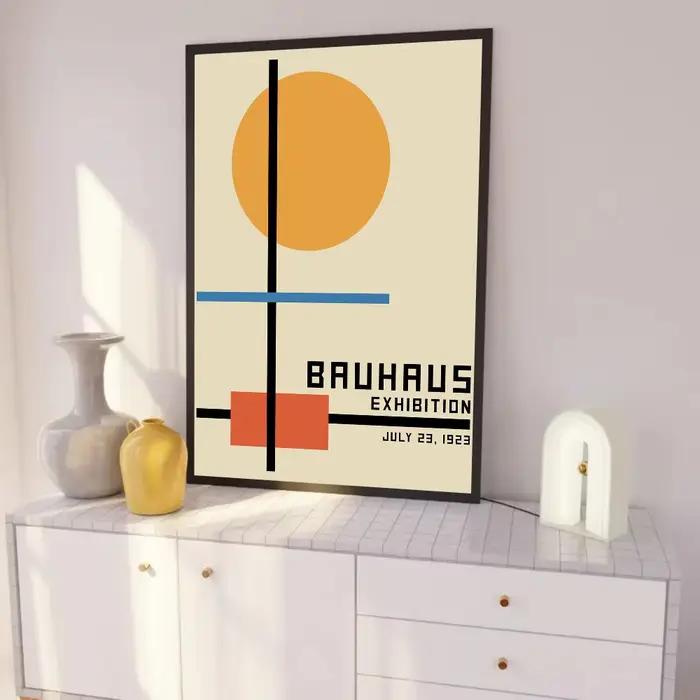 Bauhaus – affiche d'exposition géométrique