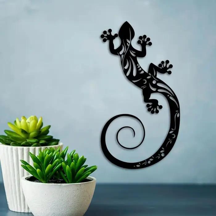 Décorations Gecko en métal
