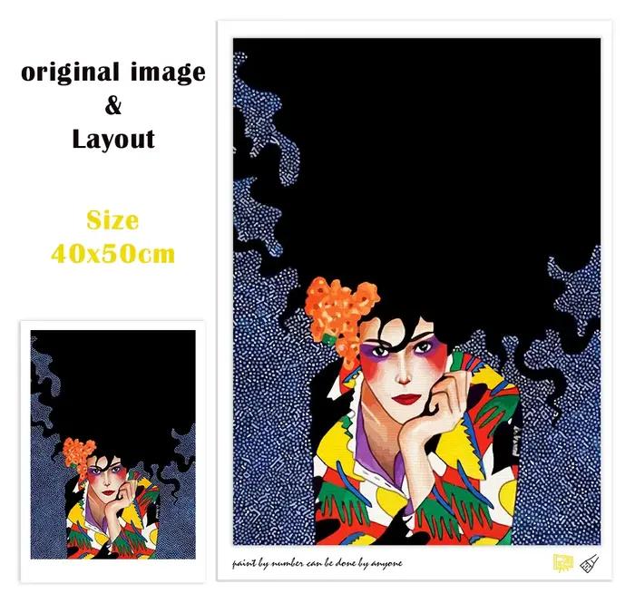 Peinture par numéros fille huile bricolage cadre coloriage par numéro Portrait photo décoration de la maison dessin sur toile Kits peints à la main