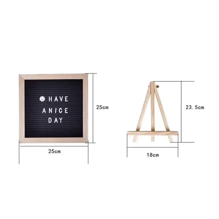 Tableau de messages en bois multifonctionnel avec symboles interchangeables