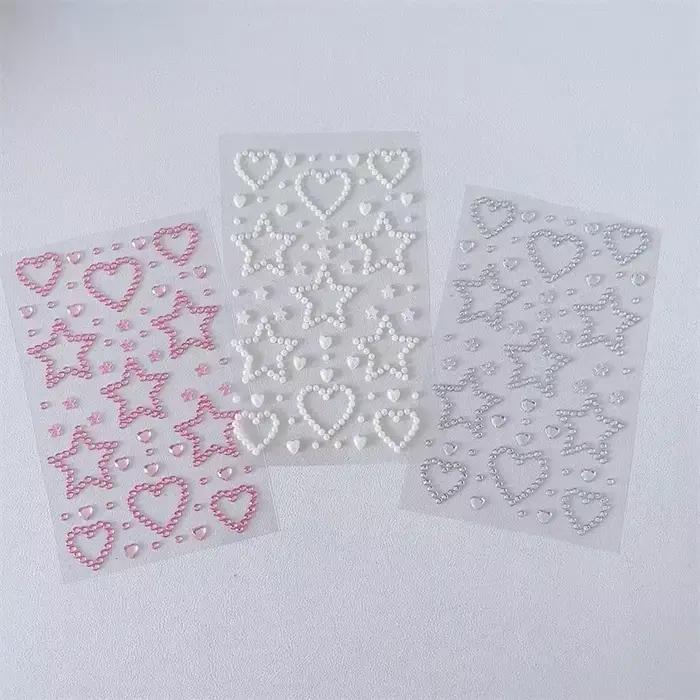 Autocollants 3D étoile coeur cristal pour enfants