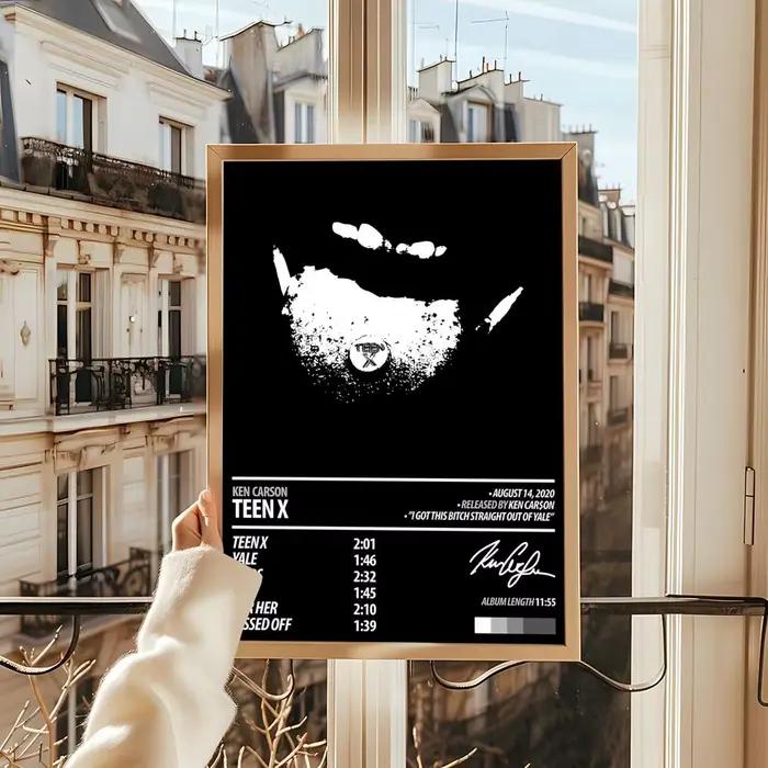 Affiche en toile de lin HD pour Album Pop Singer K_Ken CarsonS